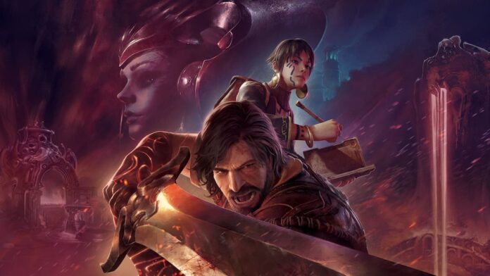 blades of fire cover The cover image for our Blade of Fire review. A man with a large sword, and a boy with a book standing behind him.