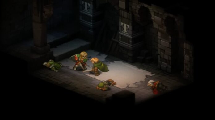 ff tactics cutscene Cover image for Retcon's Final Fantasy Tactics voice cast piece. Two chibi characters fight each other against a dark background.