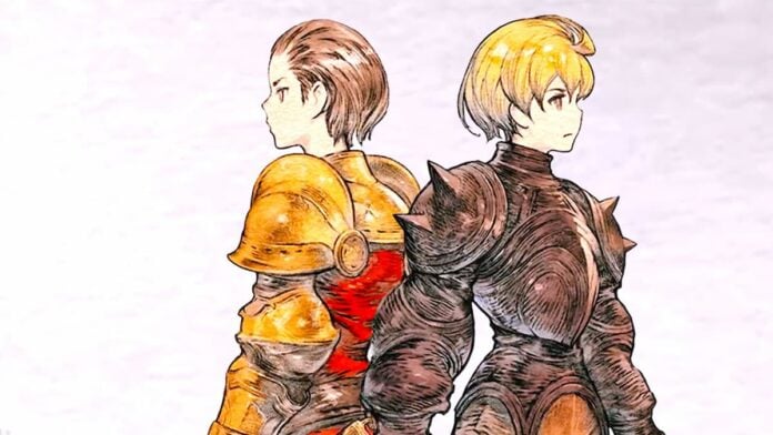ff tactics ivalice Final Fantasy Tactics: The Ivalice Chronicles cover, announced at State of Play June 2025. A man with dark hair facing the left, and a man with blonde hair facing the right.