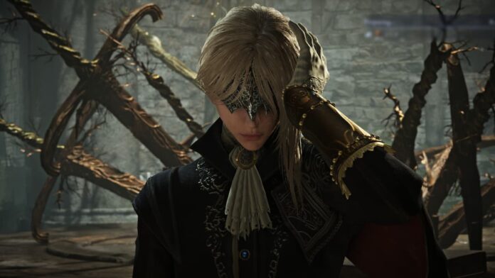 nightreign duchess The Duchess in Elden Ring Nightreign. A woman with platinum blonde hair and a mask across her eyes.