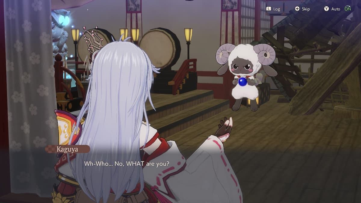A floating sheep creature.