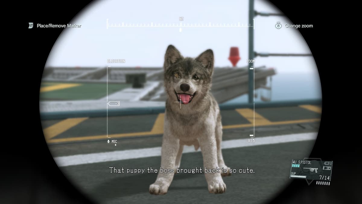 A dog in MGS V.