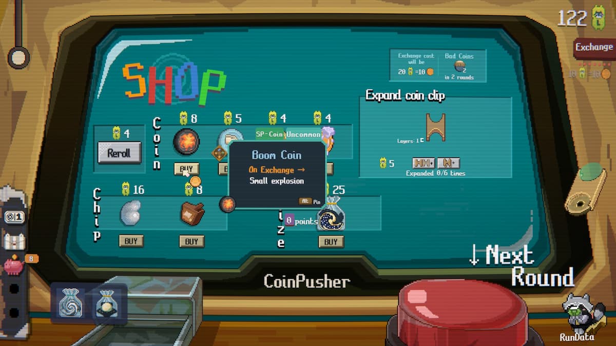 A shop screen for our RACCOIN interview.