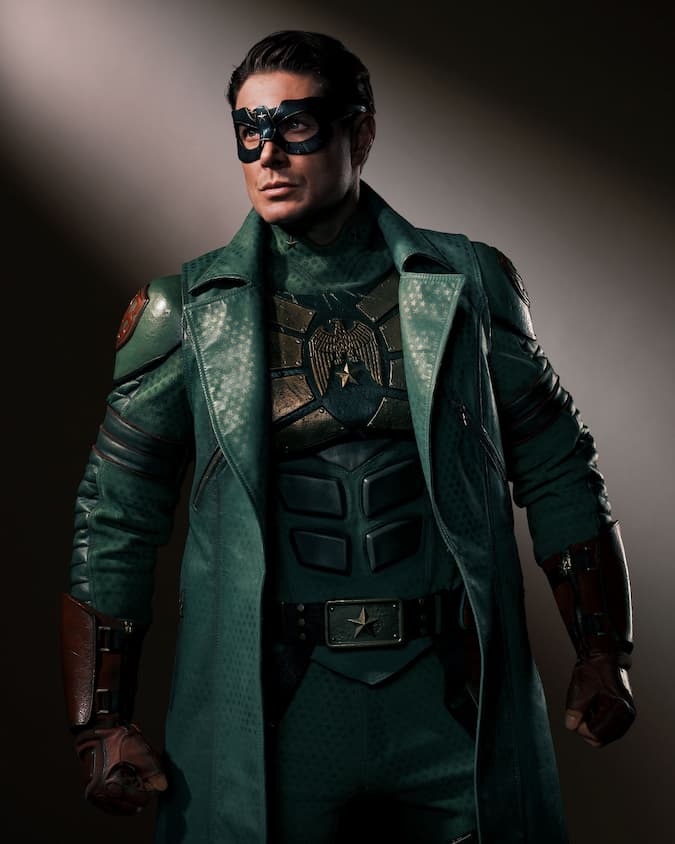 A man with a mask and green coat. This is Soldier Boy in Vought Rising.