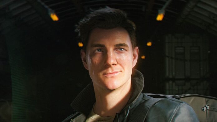 007 first light A man smirking in 007 First Light.