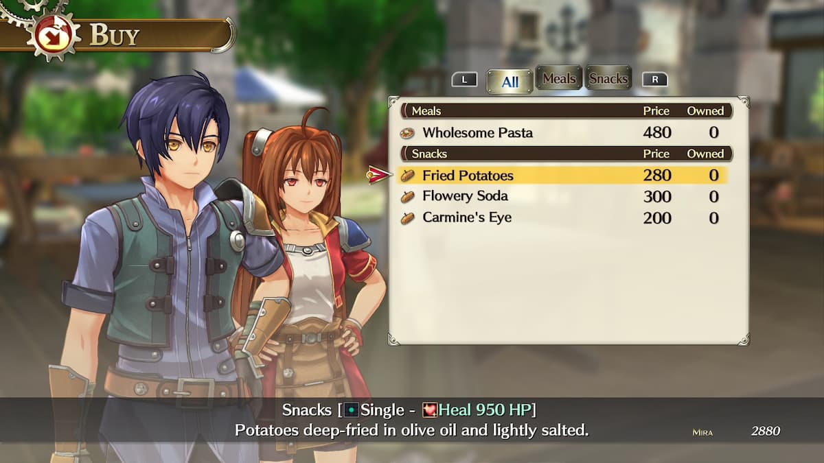 A menu with food items on it.