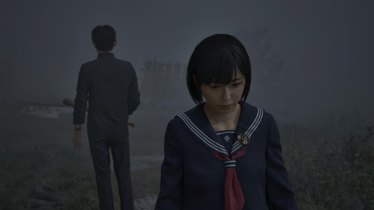 A girl looking away from a boy.