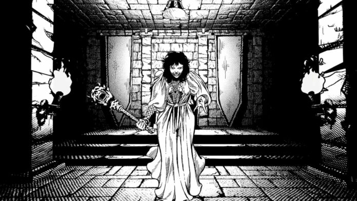 Secret-of-Weepstone-Woman A woman standing in Weepstone Keep