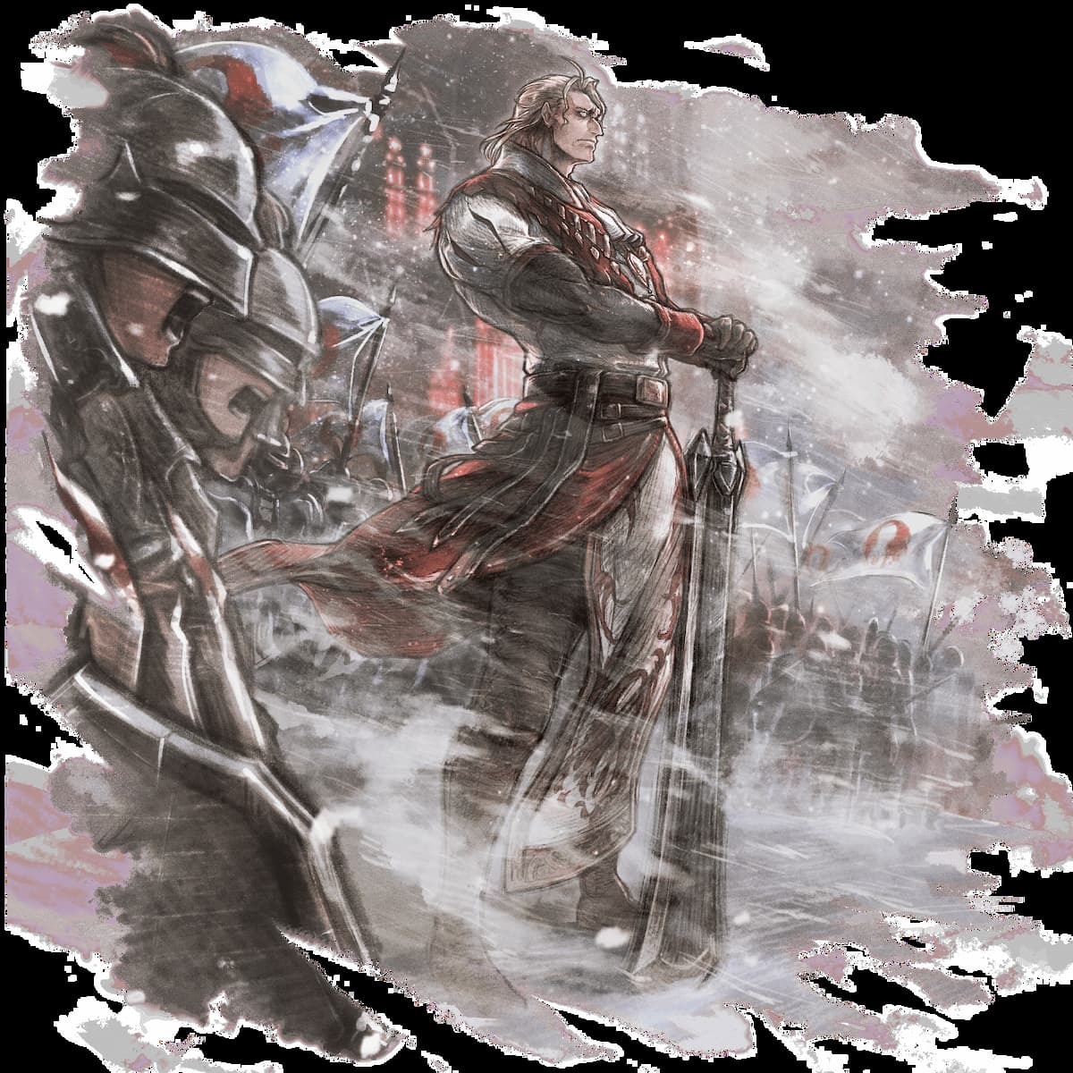 A man with a sword.