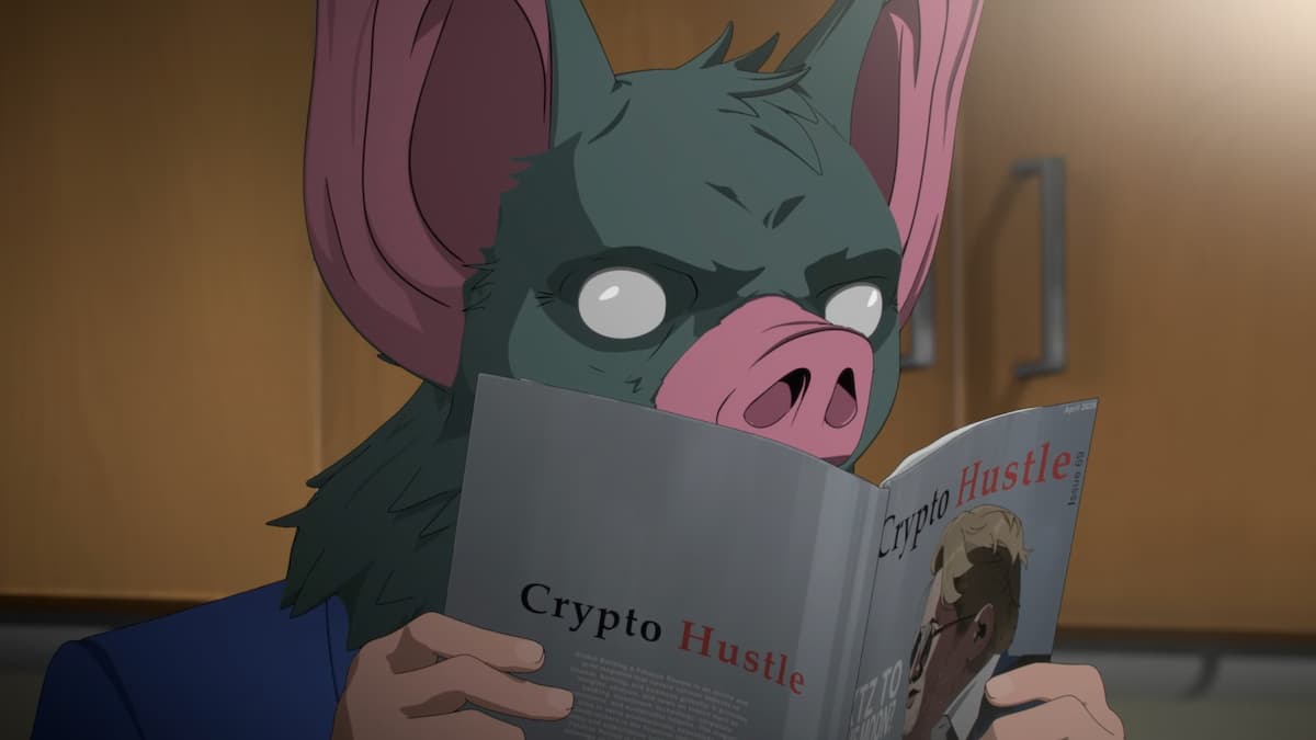 A man bat reading a magazine.