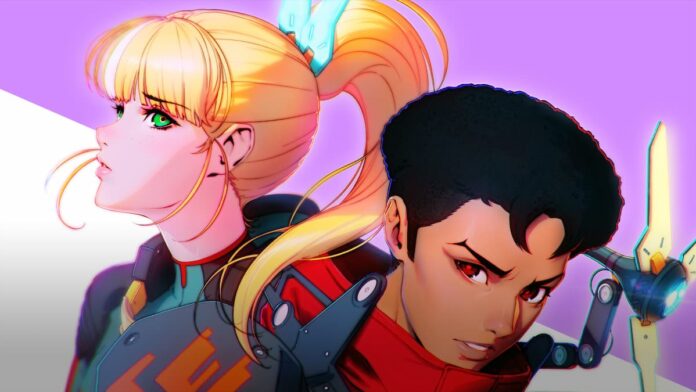 death stranding isolations A blonde girl and a black haired man in Death Stranding Isolations.