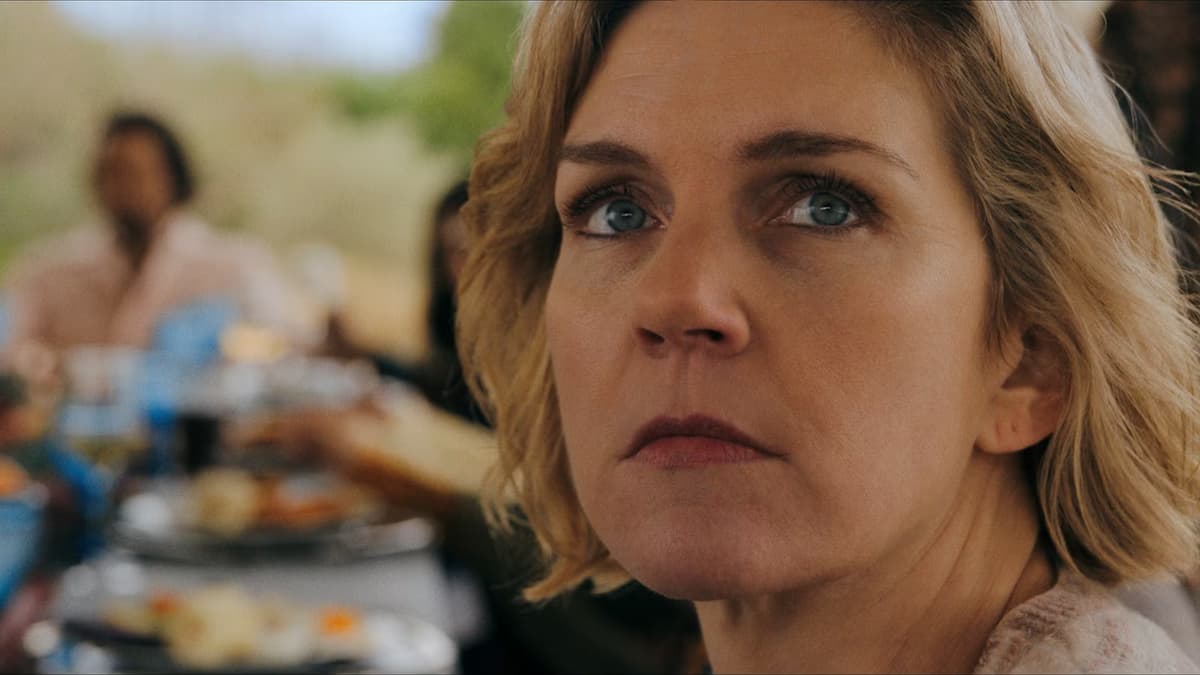 Close-up of a woman's face.