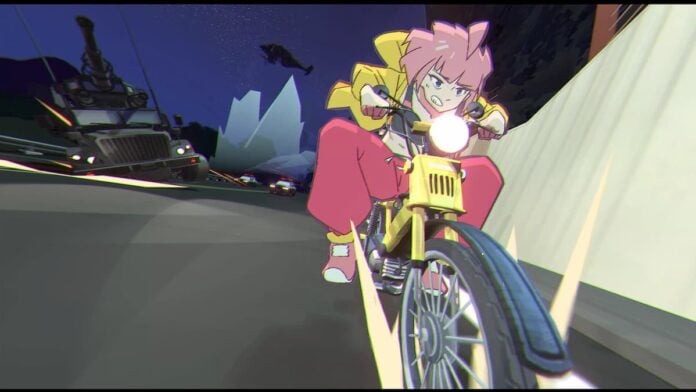 unbeatable bike A girl with pink hair on a bike. Cover image for our Unbeatable review.