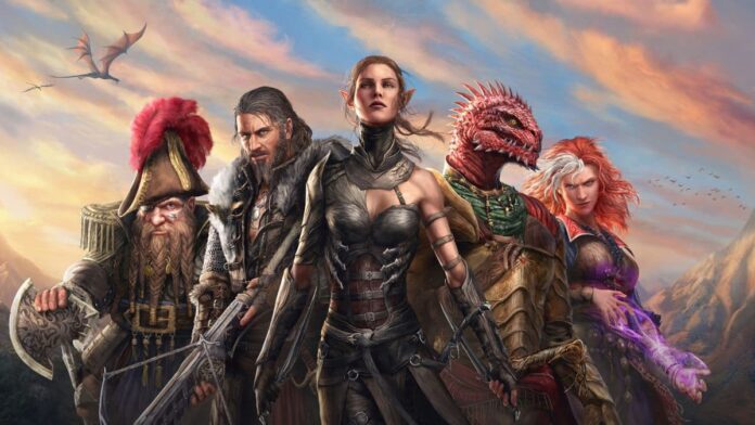 divinity original sin 2 cover Five people standing side by side in Divinity: Original Sin 2.
