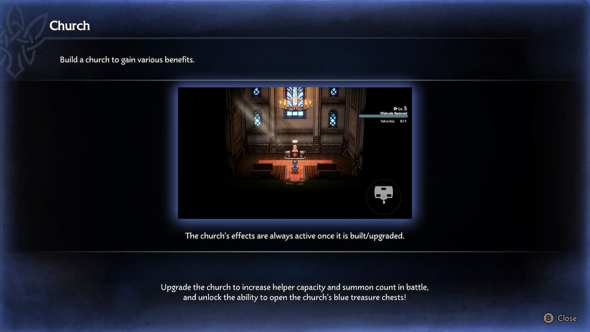 Text about blue chests in Octopath Traveler 0.