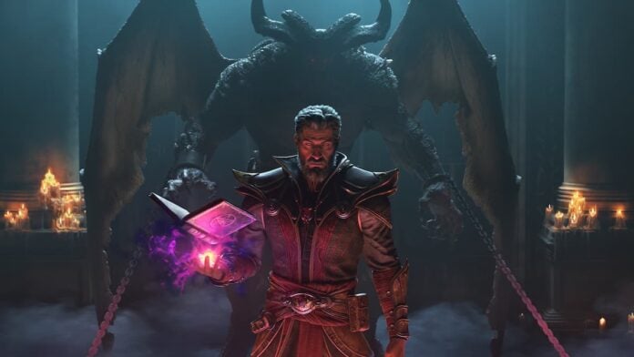 diablo ii warlock A man holding a purple flame in Diablo II: Resurrected.