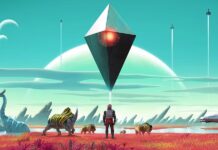 It’s 2016 Again & My Favorite Games are FFXIV, Overwatch, No Man’s Sky A spacefarer looking at a diamond monolith in the sky in No Man's Sky.