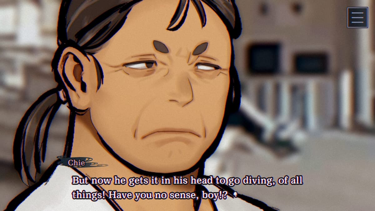 A close-up of a lady's face.