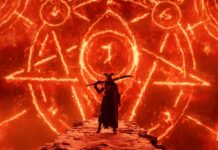 Diablo IV’s New Season Lets You Transform Into The Butcher; Paladin Free Trial Coming Soon A dark figure against a red background in Diablo IV.