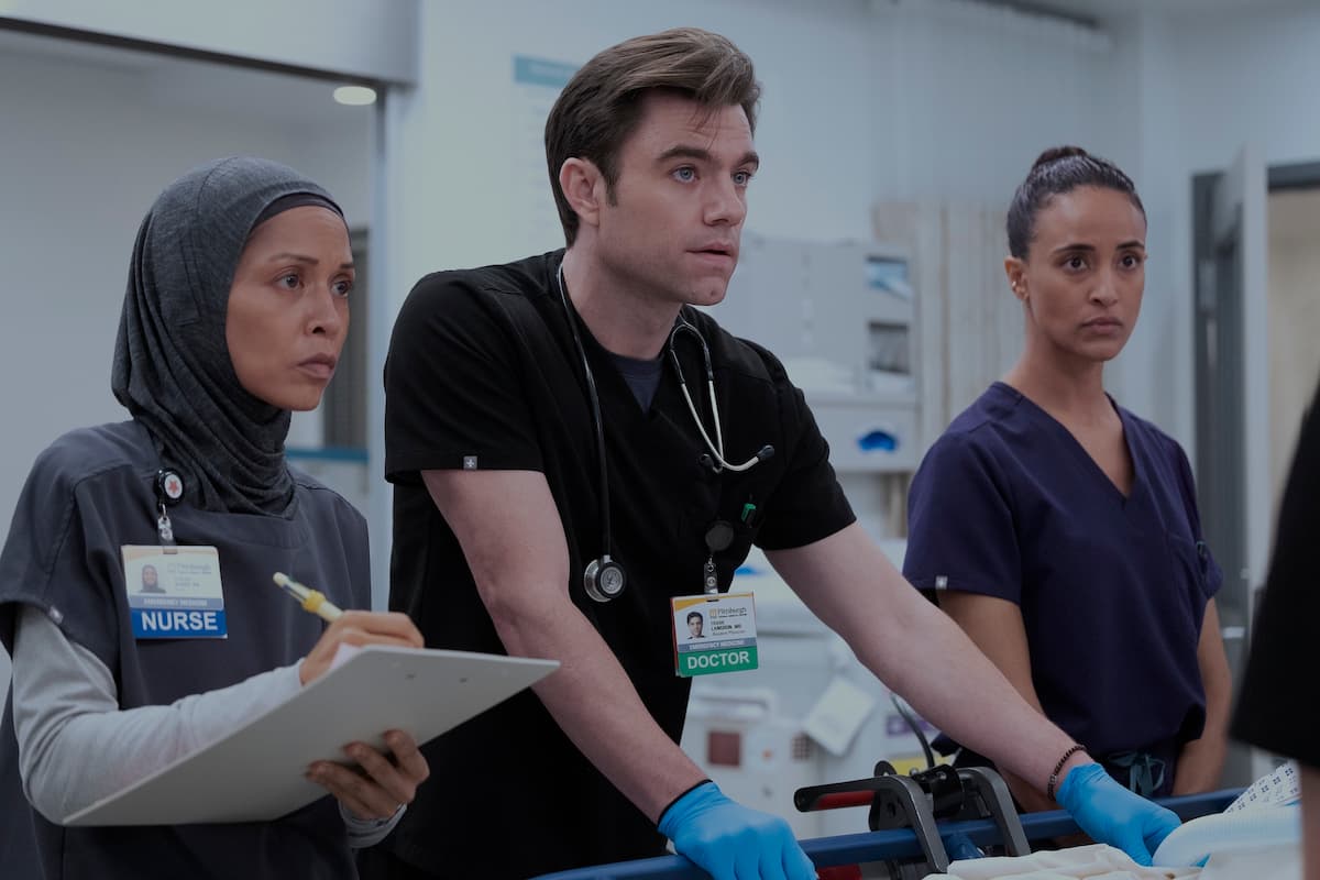A man and two women in a hospital ER.