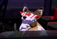 Screamer: The Retcon Review A dog wearing red shades for our Screamer review.