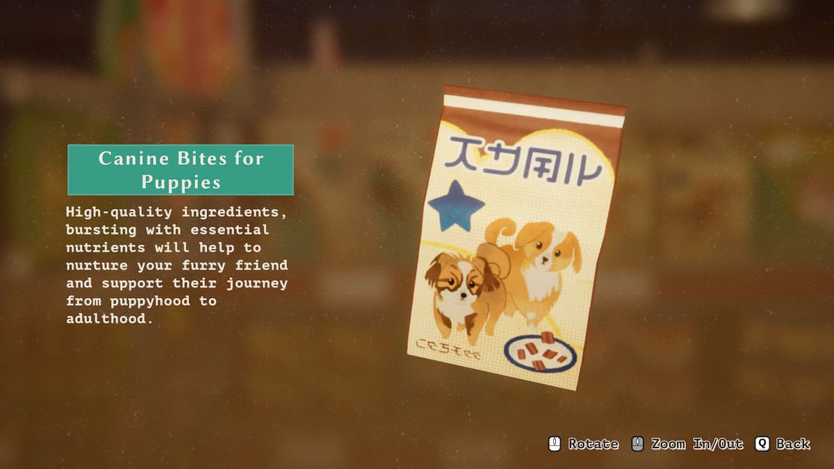 A description of dog food.