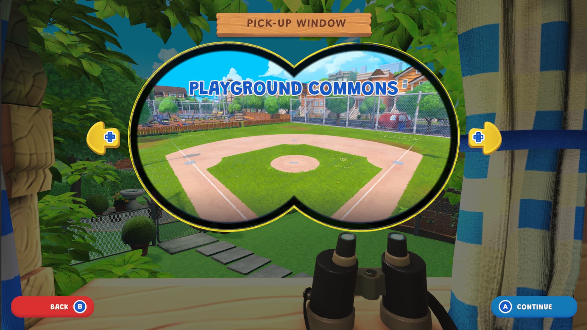 Picking a field in Backyard Baseball