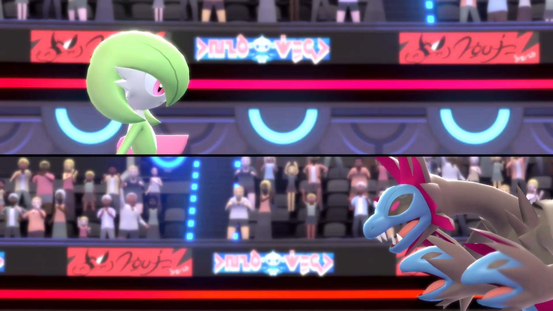 Gardevoir facing Hydreigon in Pokemon Champions