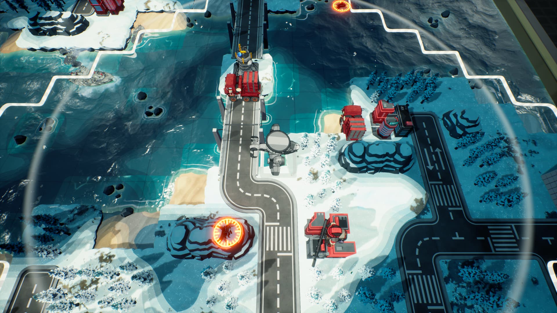 Snow-covered battlefield in Tiny Metal 2