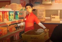 inKONBINI: The Retcon Review A woman holding a basket in a convenience store. Cover image for our inKONBINI review.