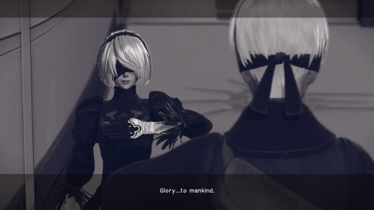 A girl looking at a boy.