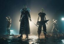 Final Fantasy VII Rebirth (Switch 2): The Retcon Review Four figures standing in the dark.