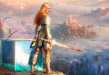 I’m Not the Only One Who Thought God of War Laufey Was a Collab With the Jazz Pop Singer, Right? A woman with a sword looking over the scenery in God of War Laufey.