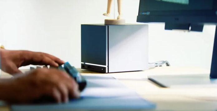steam machine desk A black box on a desk. Steam Machine cover.