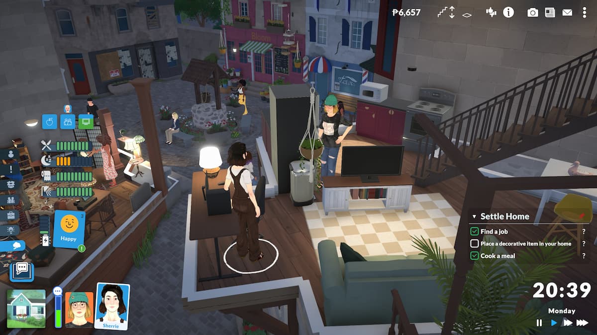 Two women talking in an apartment in Paralives