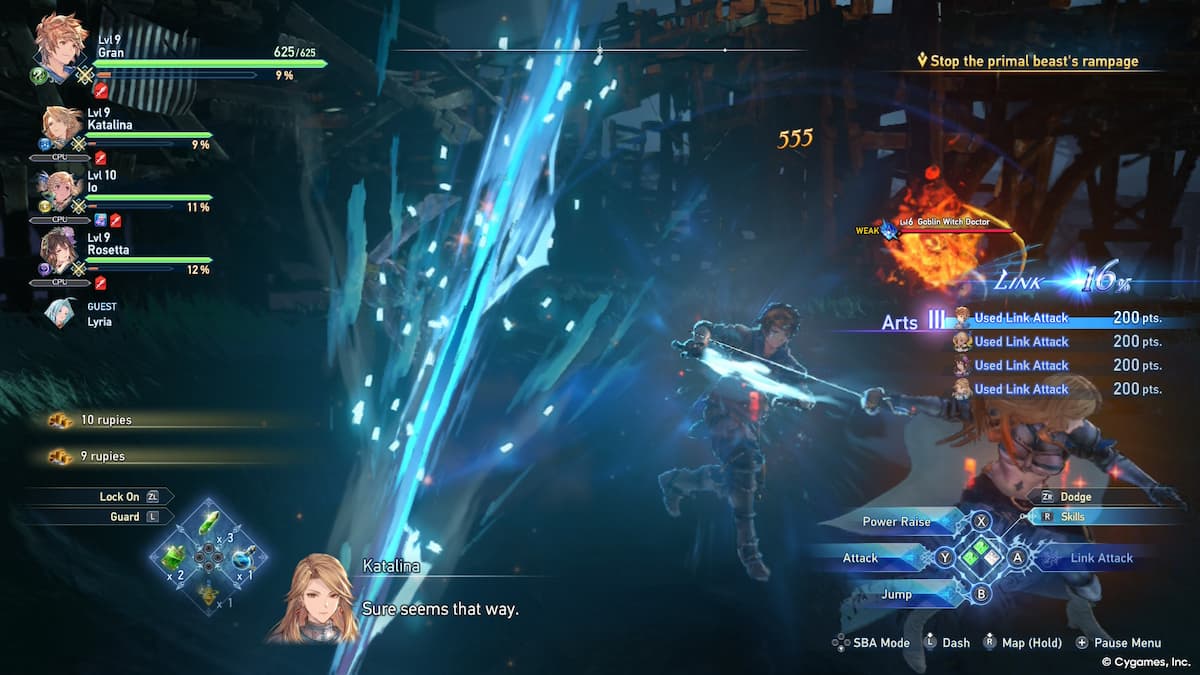 A boy with a sword in front of a bright blue light.