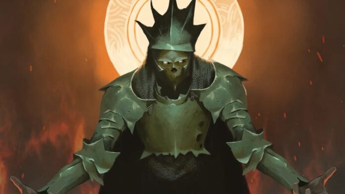 Shards-of-Order-Boss An undead man wearing armor and a crown in Shards of Order
