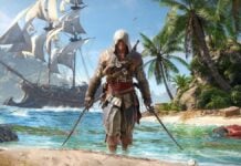 Assassin’s Creed Black Flag Resynced: The Retcon Review A hooded man on a beach in Black Flag Resynced