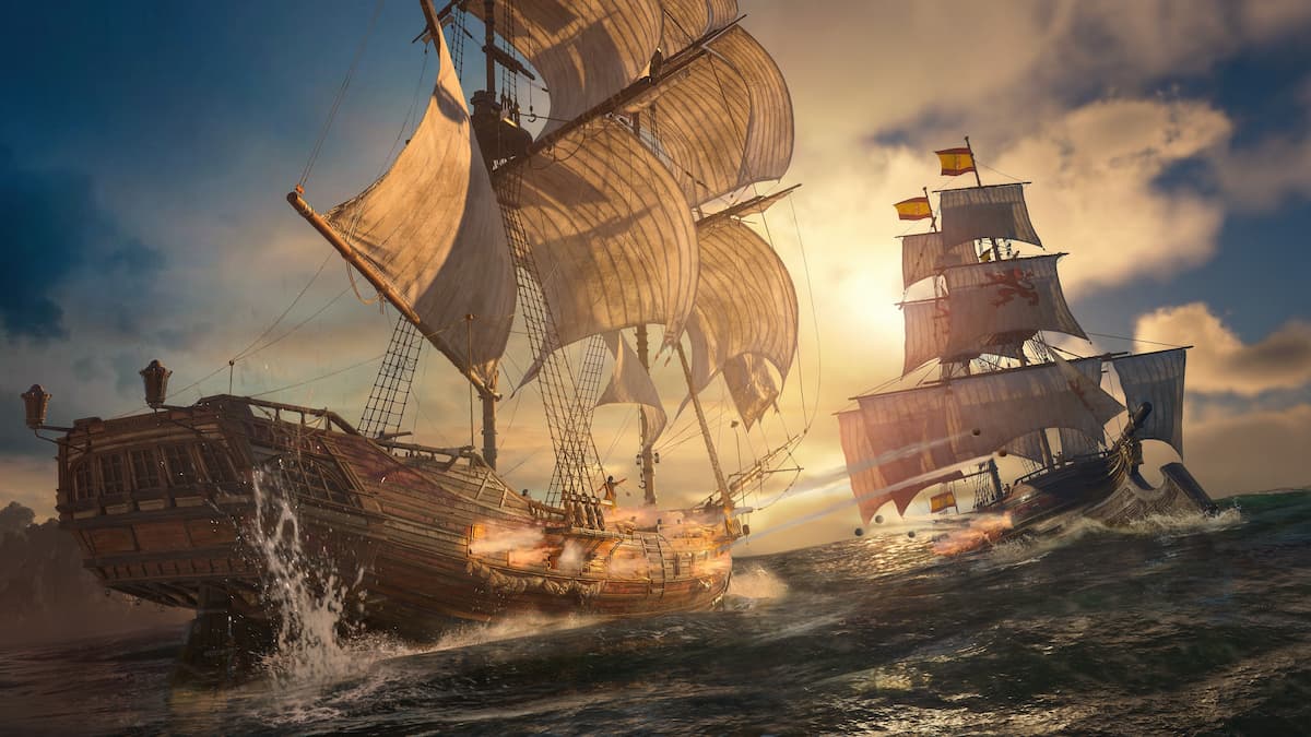 Two ships at sea in Black Flag Resynced.