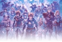 Granblue Fantasy: Relink – Endless Ragnarok: The Retcon Review A group of young people against a light blue background in Granblue Fantasy Relink: Endless Ragnarok
