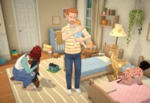 Paralives Is Rough Around the Edges, But At Least It’s Got Soul A man holding a baby in a bedroom in Paralives