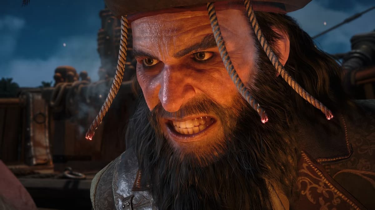 A close-up of a bearded man
