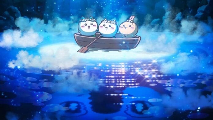 chiikawa cover Three animals in a boat in the Chiikawa movie