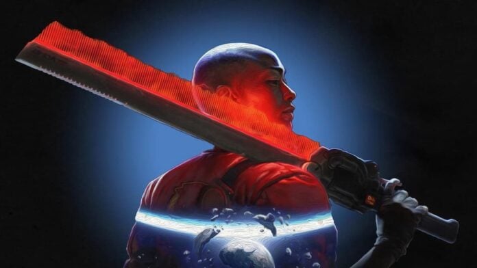intergalactic poster A woman holding a red blade in Intergalactic: The Heretic Prophet