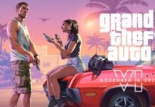 GTA VI’s Launch Trailer Wants to Sell You on Jason & Lucia’s Relationship A man and woman hanging out by a car in GTA VI
