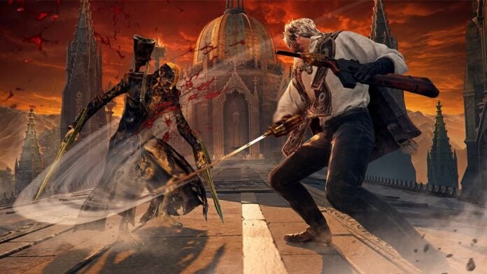 duskbloods combat A man fighting a zombie in The Duskbloods