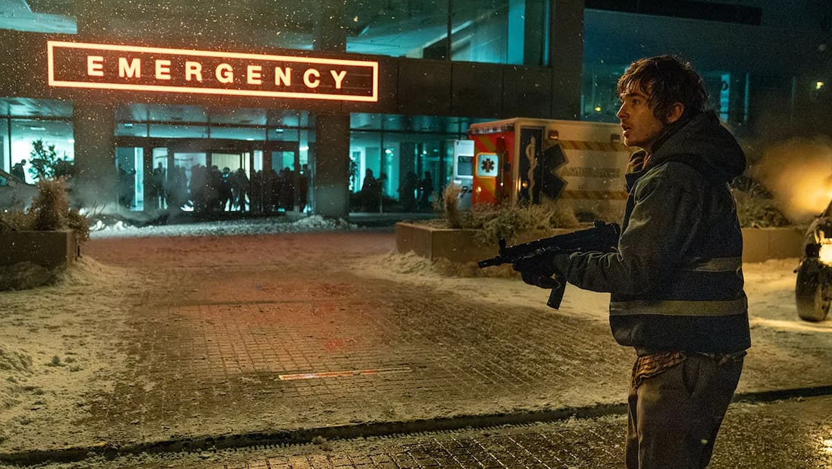 A man outside a hospital