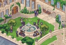 Witchbrook Finally Has a Release Date A group of witch students gathered on the grass in Witchbrook